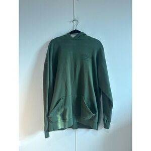 HIDDEN NYC Logo Hoodie Mens XL Green Fleece Pullover Kangaroo Pocket Streetwear